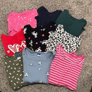 Girls Mixed Tops Lot - Pink, Navy, Black, Green, Red, Blue